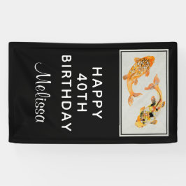 Lona Elegante Gold Koi Fish Birday