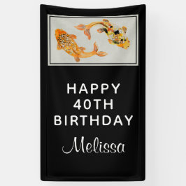 Lona Elegante Gold Koi Fish Birday