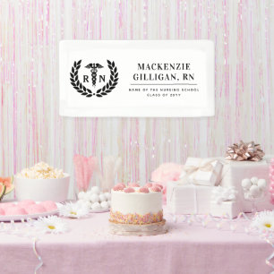 Lona Elegante graduación de la escuela de Enfermería RN
