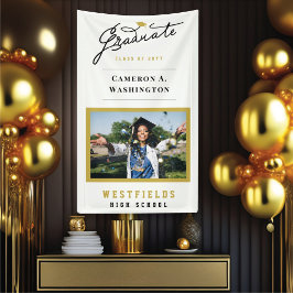 Lona Elegante Graduado Guión Un Partido de Graduación d