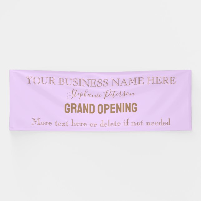 Lona Elegante Gris Sólido Claro Púrpura Lilac Personali (Horizontal)