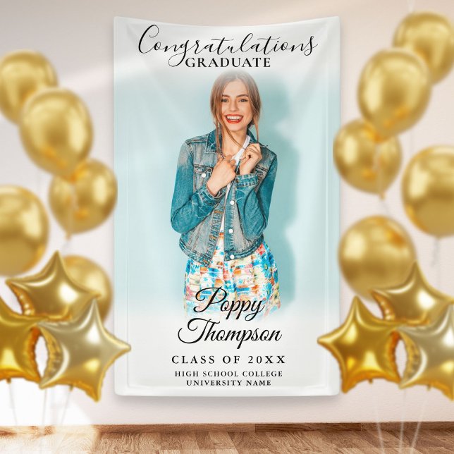 Lona Elegante letra moderna Foto Graduación (Subido por el creador)