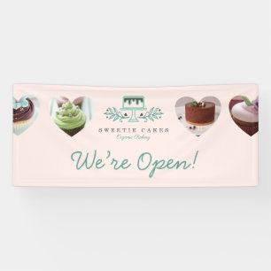 Lona Elegante Logotipo de Pastel de Panadería y Fotogra