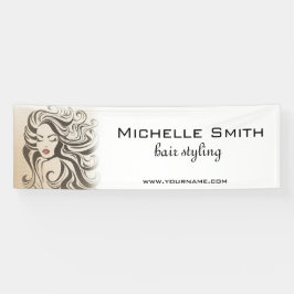 Lona Elegante Moda Sepia Wavy Hairstyle Extensiones de