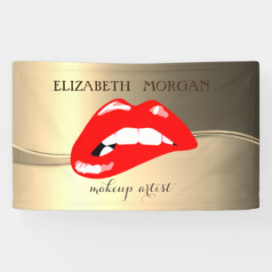 Lona Elegante Moderno Chic Glamuroso, Luminoso, Labios