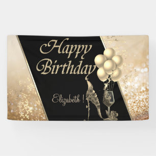Lona Elegante Moderno,Globos,Vidrio,Flores Tacón Alto