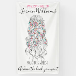 Lona Elegante Pastel Bride Wavy Hair Estilo Floral