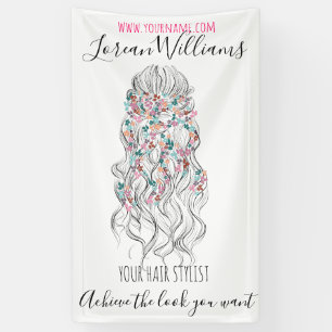 Lona Elegante Pastel Bride Wavy Hair Estilo Floral