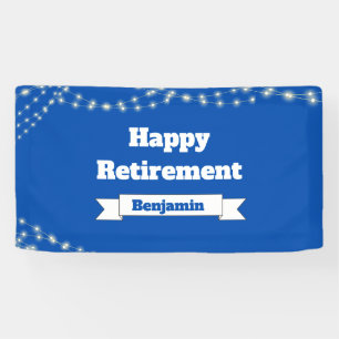 Lona Elegante personalizado azul elegante retiro feliz