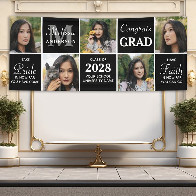 Lona Elegante Personalizado graduado 5 Graduación de Co (Subido por el creador)