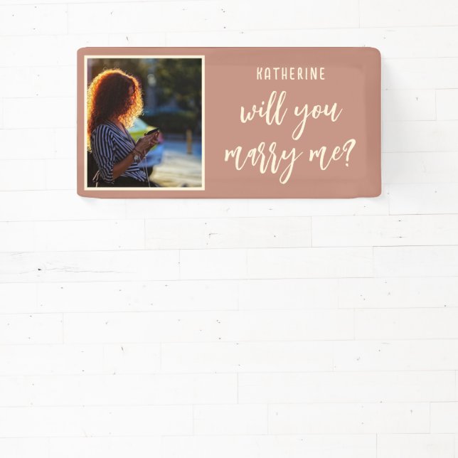 Lona Elegante propuesta de matrimonio se casará conmigo (in situ)