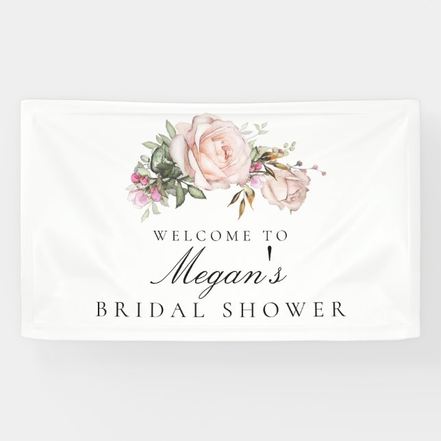 Lona Elegante Rosa Garden Bridal Shower (Horizontal)