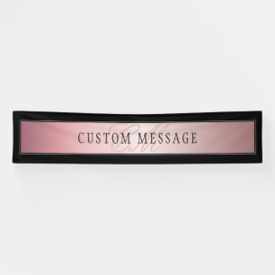 Lona Elegante Rubor Faux Rosa Gold   Su mensaje