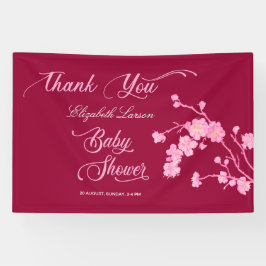 Lona Elegante Sakura Cherry Blossoms Baby Shower