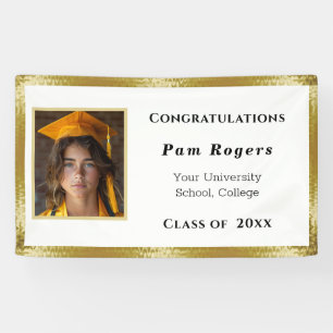 Lona Elegante satinado de oro de graduación