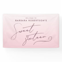 Elegante Script de Dieciséis Cumpleaños con Degrad