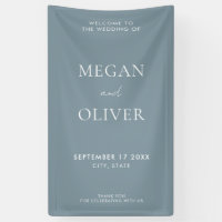 Elegante, sencillo y turbio Boda azul