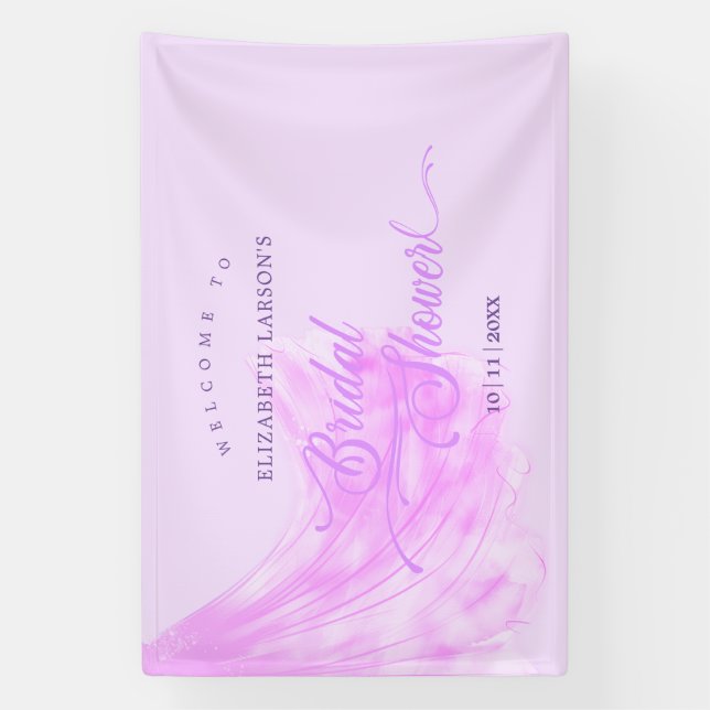 Lona Elegante suave Boda morado vestido suave ducha de  (Vertical)