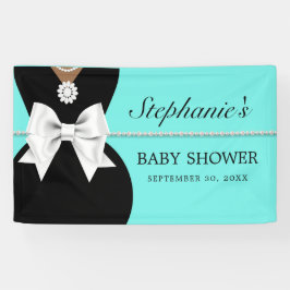 Lona Elegante tema de la etnia Aqua Glam en Baby Shower