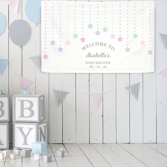 Lona Elegante Twinkle Little Stars Bienvenidos a Baby S (Subido por el creador)