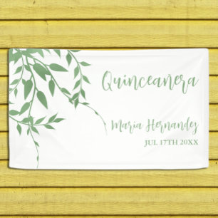 Lona Elegante vegetación Quinceañera
