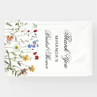 Lona Elegante Wildflower Gracias por la Ducha de Novia