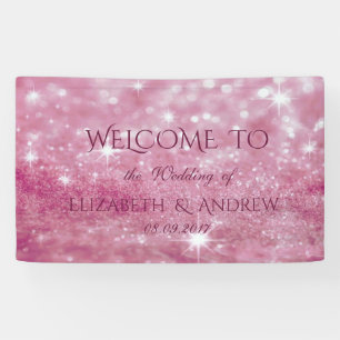 Lona Elegante y Glamuroso Banner de Boda con Efecto Bok