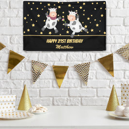 Lona Elegantes estrellas de oro Funny Pareja Animal Cum