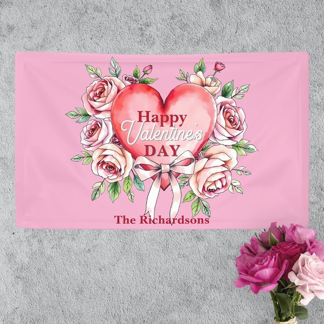 Lona Elegantes Rosas románticos y El día de San Valentí (Subido por el creador)