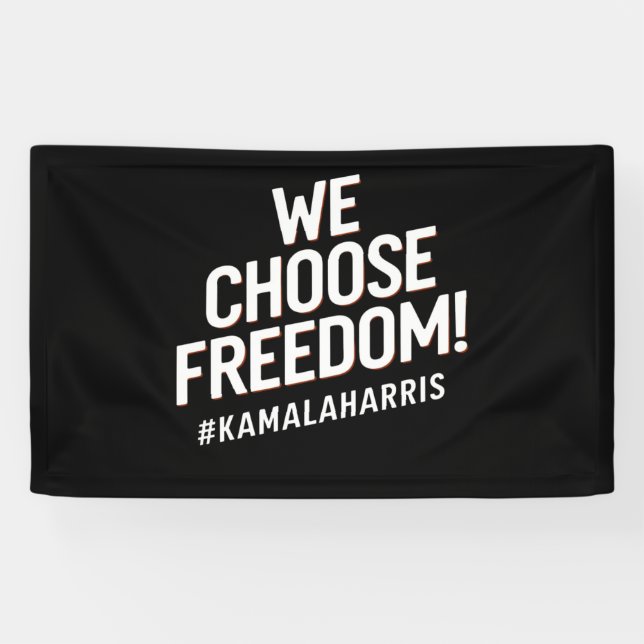 Lona Elegimos Libertad Kamala Harris 2024 (Horizontal)
