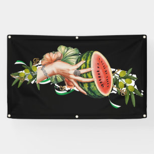 Lona Elementos palestinos tradicionales en el mapa pale