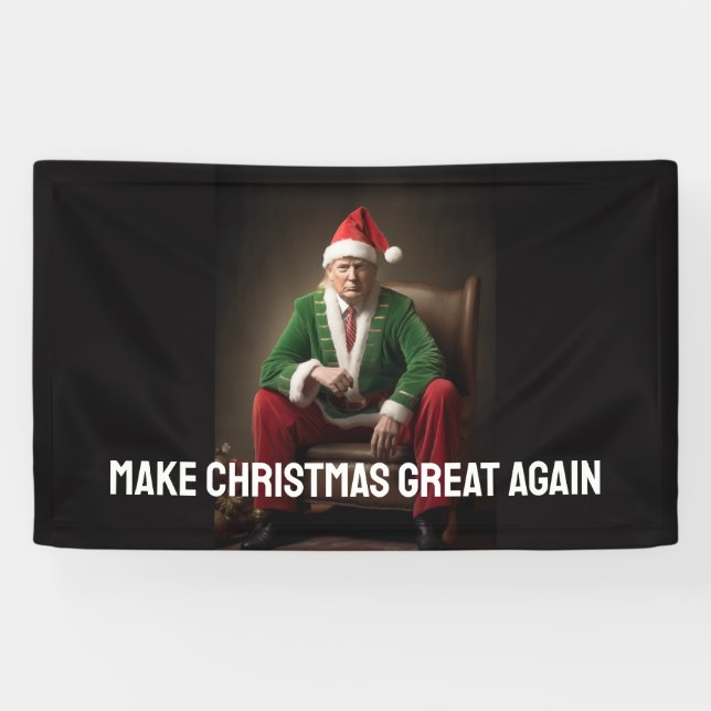 Lona Elf Donald Trump, navidad (Horizontal)