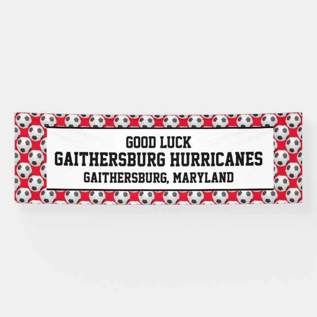 Lona ELIJA SU COLOR o equipo de fútbol rojo (Horizontal)