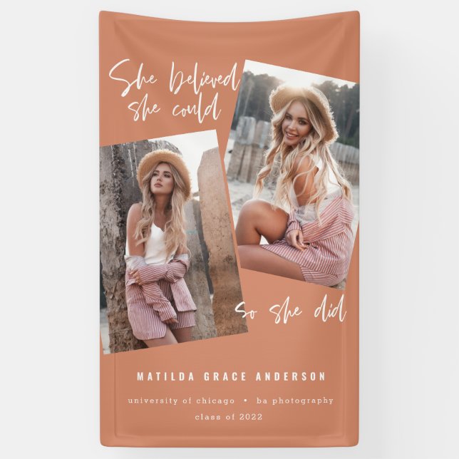 Lona Ella creía que podía así que hizo la banne de grad (Vertical)