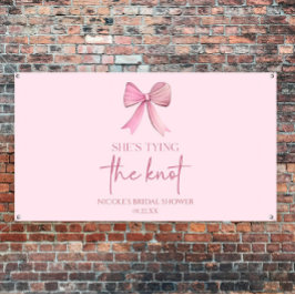 Lona Ella Está Atando El Nudo Rosa Arco Bodas de Novia