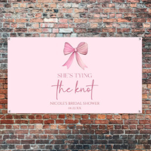 Lona Ella Está Atando El Nudo Rosa Arco Bodas de Novia