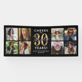 Lona Elogios a 30 Años Banner de Cumpleaños con Foto Do