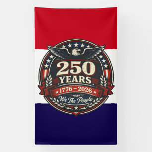 Lona Emblema Patriótico del 250 Aniversario
