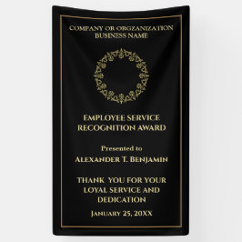 Lona Empleado Del Año Gold Black Business