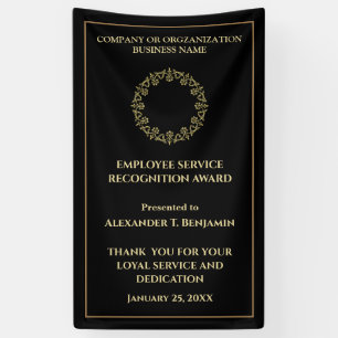 Lona Empleado Del Año Gold Black Business