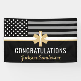 Lona EMS Primer Respondedor Delgado Línea Blanca Retira