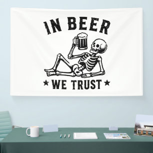 Lona En cerveza confiamos esqueleto refrescante Beer Po