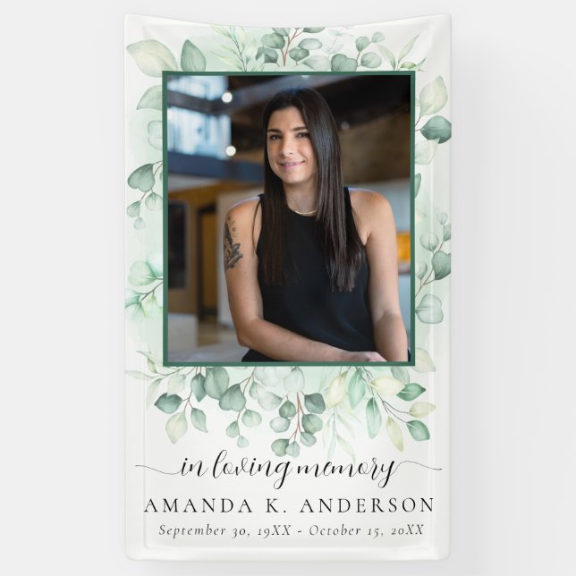 Lona En la memoria amorosa Eucalyptus Greenery Services (Vertical)