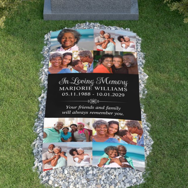 Lona En memoria amorosa 12 funda de Collage de fotos (In Loving Memory 12 Photo Collage Grave Cover Banner
)