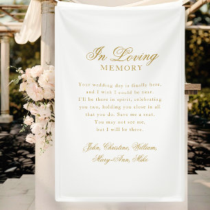 Lona "En Memoria" Moderno, Caligrafía, Boda