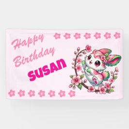 Lona Encantador conejo de Sakura