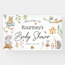 Encantadores animales de bosque Baby Shower neutra