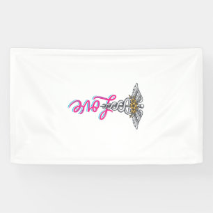 Lona Enfermera Amor Caduceo Floral Médico Diseño Vertic