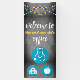 Lona Enfermera escolar Personalizado Decoración de puer