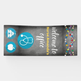 Lona Enfermera escolar Personalizado Decoración de puer